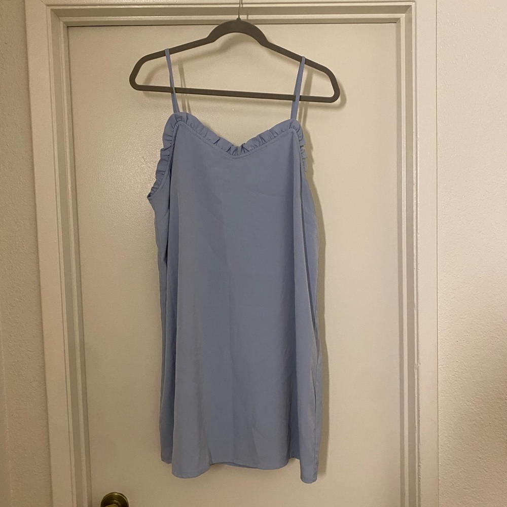 Elegant Blue Sleeveless Dress